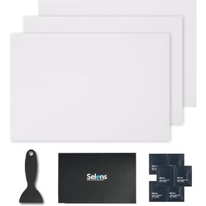 Selens 3Pcs Adhesive Light Diffuser 7.9X 11.82 inches Light Dimming Film for LED Lights