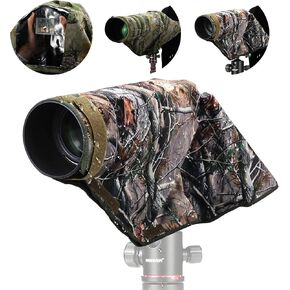 NEEWER PB020 Large Waterproof Rain Cover for Canon Sony Nikon Fujifilm DSLR Camera & Lenses up to 400 mm on Both Sides Camouflage Green Nylon