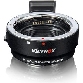 VILTROX EF-EOS M Lens Mount Auto Focus Adapter, Compatible with Canon EF/EF-S Lens to Canon EOS M (EF-M Mount) Mirrorless Camera Body EOS M100 M50 M3 M10 M6 M5