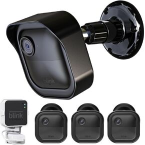 All-New Blink Outdoor Camera Housing and Mounting Bracket (4th Gen and 3rd Gen), 3 Pack Protective Cover and 360 Degrees Adjustable Mount with Sync Module 2 Outlet Mount (Black)