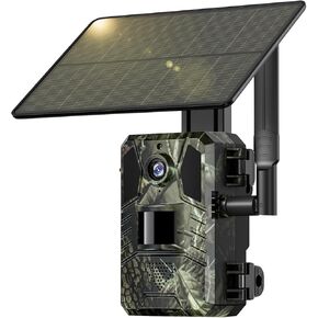 SEHMUA 4G LTE Cellular Trail Cameras 3rd Gen with Live Streaming, Game Camera Built-in SIM Card with Motion Activated 0.2s Trigger Time Solar Trail Camera IP66 Waterproof