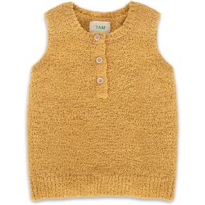 7 A.M. Sleeveless Baby Tank Top - Soft & Comfy Fitted Undershirts for Toddlers | Lightweight & Elasticized Fuzzy Material