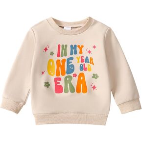 Baby Girl First Birthday Outfit 1st Birthday Sweatshirt in My One Year Old Era Pullover Top