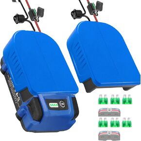 2 Pack for Bauer 20V Max Battery Power Wheel Adapter，Power Wheels Battery Converter Kit with Fuses & Wire Terminals, 14AWG Wire, Power Connector for DIY Rc Car Toys, Robotics,Rc Truck