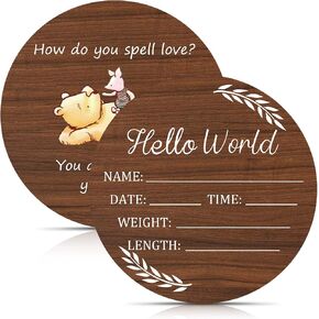 Baby Announcement Sign,Hello World Newborn Sign,Baby Name Sign,Baby Birth Announcement Sign for Photo Prop,Baby Nursery Decor in Kuwait