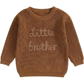 Big Brother Little Brother Matching Outfits Toddler Baby Boy | Knit Sweater Romper, Fall Winter Clothes in Saudi Arabia