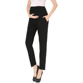 Maternity Pants Comfortable Stretch Over-Bump Women Pregnancy Casual Capris for Work