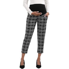 Maternity Pants Comfortable Stretch Over-Bump Women Pregnancy Casual Capris for Work