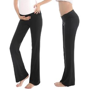 Women Maternity Pajama Pant Stretchy Comfy Wide Soft Palazzo Elastic Pregnancy Lounge Casual PJs
