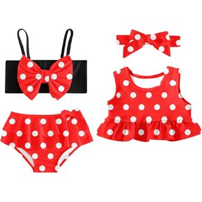 Ahegao 6M-3T Baby Girls Swimsuits for Toddlers Kids 3pcs Bathing Suits Bikini