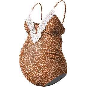 Maternity Lace Swimsuits One Piece Bikini Pregnancy Bathing Suit Swimwear