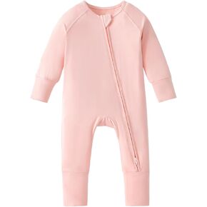 Viscose Made from Bamboo Baby Rompers 2-Way Silent Zipper Soft Gift Clothes Suitable for Sleep