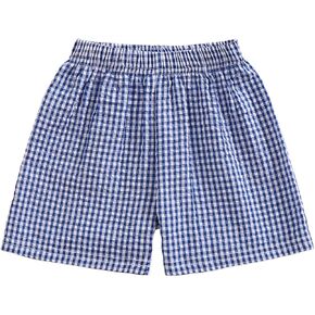 Toddler Baby Boy Girl Shorts Gingham Plaid Casual Shorts Elastic Waist Shorts Bottoms Summer Clothes ​