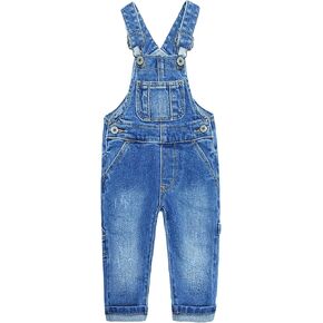 KIDSCOOL SPACE Denim Overalls,Baby Little Big Kids Hammer Loop on Jeans Dungarees Pants
