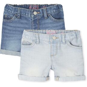 The Children's Place Baby Girls' and Toddler Jean Midi Shorts