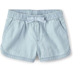 The Children's Place Baby Girls' and Toddler Pull On Chambray Shorts