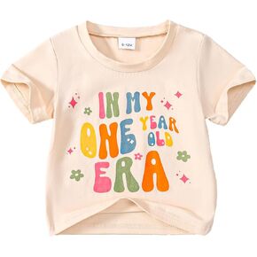 Baby Girl First Birthday Outfit 1st Birthday Shirt in My One Year Old Era Top