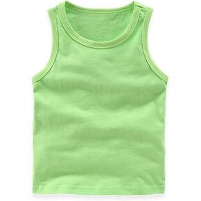 Toddler Baby Boy's Sleeveless Tank Tops Kids Girls Summer Basic Cami Shirts Cotton Athletic Undershirts T-Shirts Vest