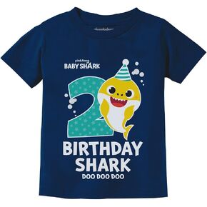 2nd Birthday Baby Shark Shirt 2 Year Old Birthday Boy Girl Toddler Kids T-Shirt