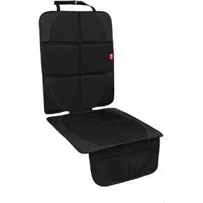 Car Seat Protector, 2 Pack Carseat Protector with Thick Padding, Baby/Pets for Child Car Seat-Mesh Pockets-Waterproof-Universal Size(Black)