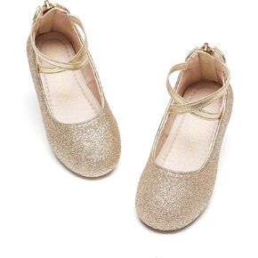 Kiderence Little Toddler Girls Dress Shoes Ballerina Ballet Flats Kids Mary Janes