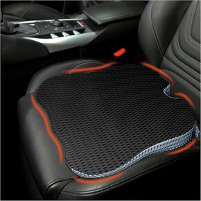 ZHOOGE Car Seat Cushion, Car Seat Pad Soft Dense Memory Foam Car Seat Cushion, Memory Foam Driver Seat Cushion to Improve Driving View, Seat Cushion Pillow for Car and Office Chair, Black