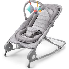 Summer Infant 2-in-1 Bouncer & Rocker Duo (Gray and Teal) Convenient and Portable Rocker and Bouncer for Babies Includes Soft Toys and Soothing Vibrations in Kuwait
