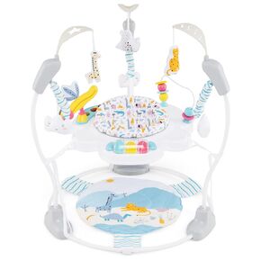 INFANS Baby Activity Center, 3 in 1 Play Center Jumpers and Bouncers with Music, Lights, Interactive Toys, 360°Rotating Seat, 3 Adjustable Heights, Exersaucer Learning Toys for Baby 6-12 Months (Pink)