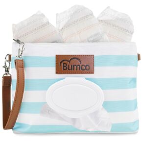 Bumco Diaper Clutch - Portable Wipes Dispenser & Baby Travel Essential, Airtight Baby Wipes Dispenser, Refillable Wipes Container, Travel Baby Essentials, Baby Wipe Dispenser, Diaper Bag Purse