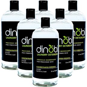 Ultra Sensitive Laundry Detergent w/ Lavender for Baby or Adult - Earth Friendly, Sensitive Skin, Sulfate-Free, Plant Based - by Dinobi | 32 Ounce | Environmentally Friendly, Hypoallergenic and Skin Safe, Vegan, and Safe for HE Washers!