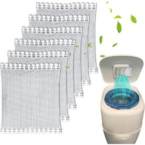 Diaper Pail Deodorizer Odor Absorber Carbon Filter Refill Compatible with Diaper Genie Complete Pail, 6 Pack