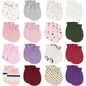 ONESING 16-20 Pairs Baby Mittens Newborn Mittens No Scratch 0-6 Months Warm Mittens for Newborn Baby Boys Girls