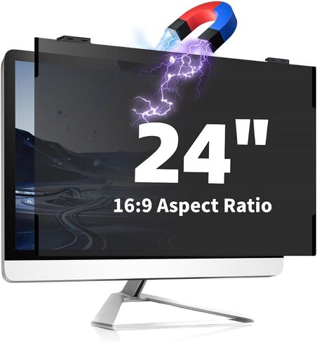 Magnetic Computer Privacy Screen 27 Inch, Removable Hanging Privacy Screen Shield for Frameless Monitor 16:9 Widescreen, Anti Blue Light Privacy Filter, Anti-Glare Protector in Kuwait