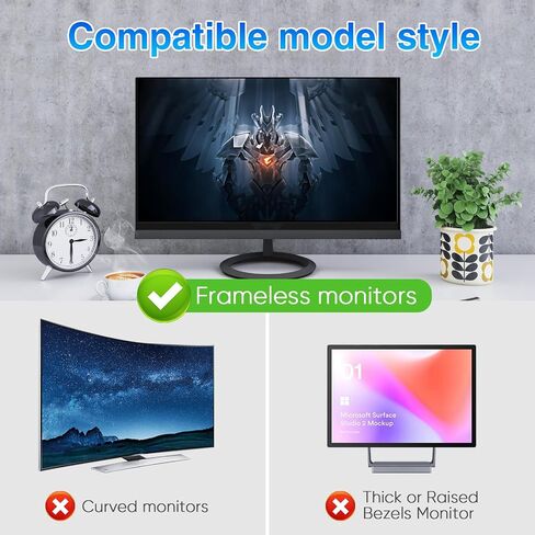 Magnetic Computer Privacy Screen 27 Inch, Removable Hanging Privacy Screen Shield for Frameless Monitor 16:9 Widescreen, Anti Blue Light Privacy Filter, Anti-Glare Protector in Kuwait