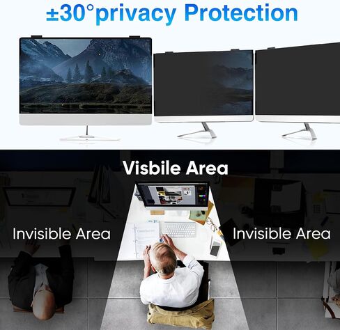 Magnetic Computer Privacy Screen 27 Inch, Removable Hanging Privacy Screen Shield for Frameless Monitor 16:9 Widescreen, Anti Blue Light Privacy Filter, Anti-Glare Protector in Kuwait