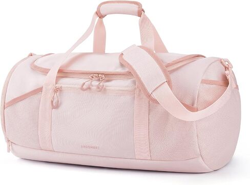 BAGSMART Gym Bag for Men & Women, Lightweight Duffel Bag with Shoe Compartment, Weekender Bags with Wet Pocket, Workout Overnight Carry on Bag for Travel, Pink in Saudi Arabia
