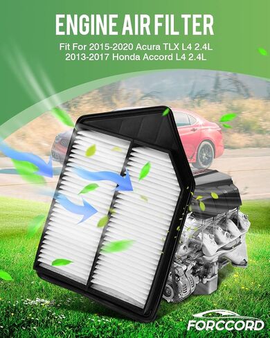 Cabin Air Filter and Engine Air Filter Fit for Honda Civic 1.5L 2022-2025, Accord 2023-2025 L4 1.5L, CR-V 2023-2025 L4 1.5L, Acura Integra 2023-2025 L4 1.5L Replacement CF11182 17220-64A-A00 in Saudi Arabia
