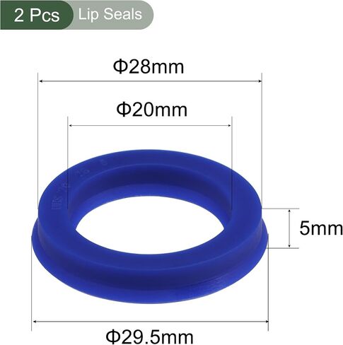 YOKIVE 2 Pcs UHS Radial Shaft Seals, Industry PU Oil Seals for Hydraulic Cylinders (Blue, 32-mm ID x 42-mm OD 6-mm Width) in Saudi Arabia