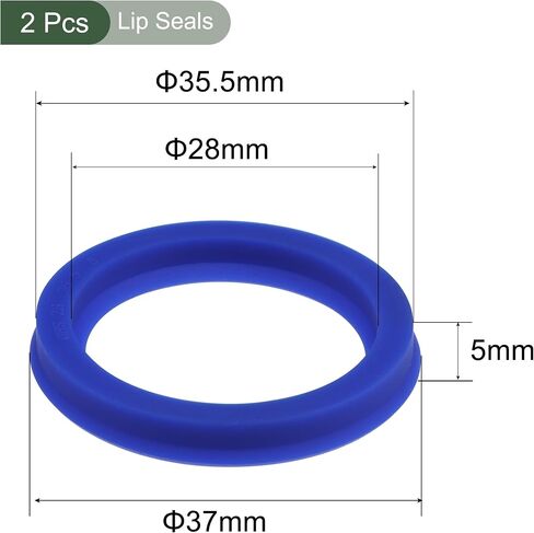YOKIVE 2 Pcs UHS Radial Shaft Seals, Industry PU Oil Seals for Hydraulic Cylinders (Blue, 32-mm ID x 42-mm OD 6-mm Width) in Saudi Arabia
