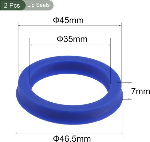 YOKIVE 2 Pcs UHS Radial Shaft Seals, Industry PU Oil Seals for Hydraulic Cylinders (Blue, 32-mm ID x 42-mm OD 6-mm Width) in Saudi Arabia