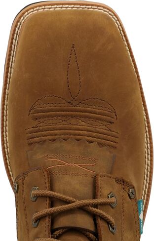 حذاء Twisted X للرجال بطول 8 بوصات من الصلب عند أصابع القدم الغربية - حذاء طويل من الجلد المحبب بالكامل برباط - حذاء غربي تقليدي آمن للرجال in Kuwait