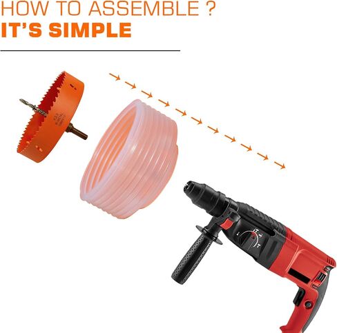 6.25 Hole Saw for Recessed Lights Can Lights, 6-1/4 Inch Hole Cutter with Dust Bowl Catcher for Led Recessed Lighting 6 Inch and Wood Metal Drywall, Bi-Metal Construction in Saudi Arabia