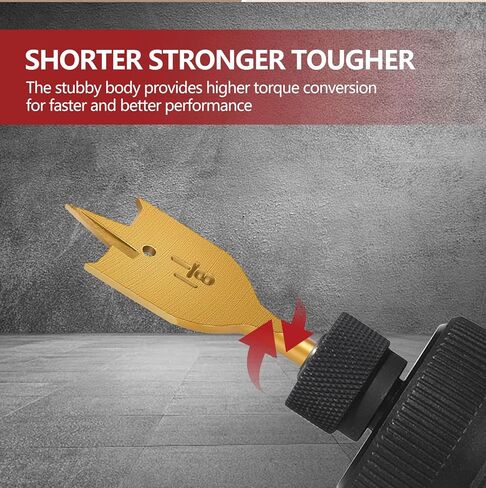 7PCS Titanium Coating Stubby Spade Drill Bit Set in SAE, Paddle Hole Drill Bit Set for Woodworking in Saudi Arabia