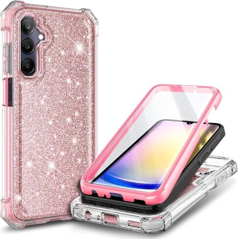 Designed for Galaxy A25 5G Case, Samsung A25 Phone Case with [Built-in Screen Protector], [16FT Military Grade Drop Tested] Full-Body Protective Shockproof Rugged Bumper Cover (Marble Sapphire) in Saudi Arabia