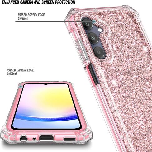 Designed for Galaxy A25 5G Case, Samsung A25 Phone Case with [Built-in Screen Protector], [16FT Military Grade Drop Tested] Full-Body Protective Shockproof Rugged Bumper Cover (Marble Sapphire) in Saudi Arabia