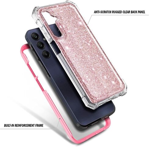 Designed for Galaxy A25 5G Case, Samsung A25 Phone Case with [Built-in Screen Protector], [16FT Military Grade Drop Tested] Full-Body Protective Shockproof Rugged Bumper Cover (Marble Sapphire) in Saudi Arabia