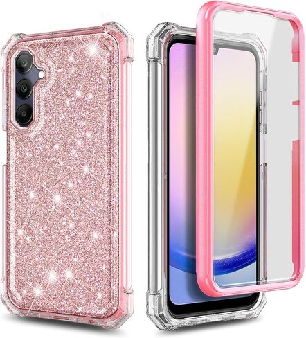 Designed for Galaxy A25 5G Case, Samsung A25 Phone Case with [Built-in Screen Protector], [16FT Military Grade Drop Tested] Full-Body Protective Shockproof Rugged Bumper Cover (Marble Sapphire) in Saudi Arabia