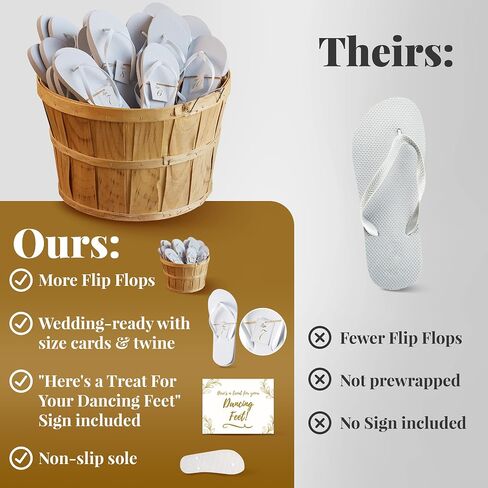 Orca Bulk Flip Flops For Wedding Guests | 52 Pack Wholesale Wedding Sandals in Saudi Arabia