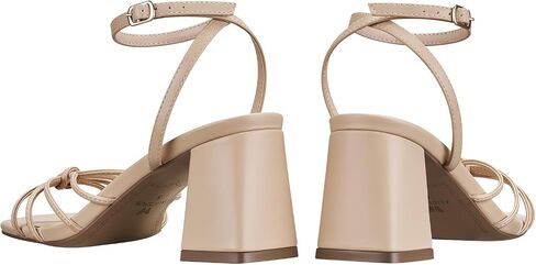 ALICEPUB Women's Chunky Block Heels Strappy Heels Square Open Toe Heeled Sandals Short Heels Comfortable Dressy Shoes Wedding Bridal Party in Saudi Arabia