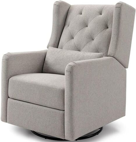 DaVinci Everly Recliner and Swivel Glider in Performance Pale Blush Pink Eco-Weave, GREENGUARD Gold Certified, Water Repellent & Stain Resistant in Saudi Arabia